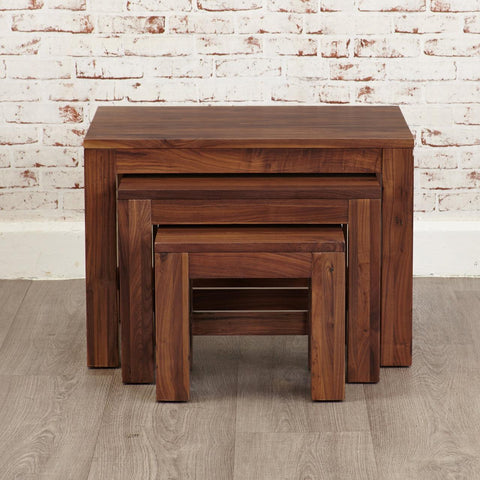 Sheesham Wood Nesting Side Tables 