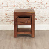 Marwar Sheesham Wood Walnut One Drawer Lamp Table Cum Bed - Duraster 