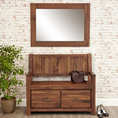 Marwar Sheesham Wood Walnut Mirror - Duraster 