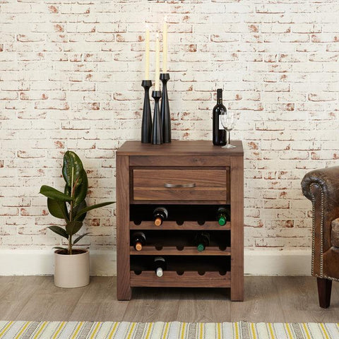Marwar Sheesham Wood Walnut Wine Rack - Duraster 