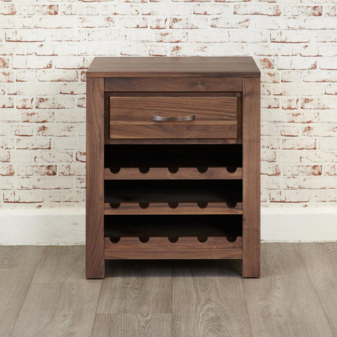 Marwar Sheesham Wood Walnut Wine Rack - Duraster 