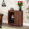 Marwar Sheesham Wood Walnut Shoe Rack Cabinet #3 - Duraster 