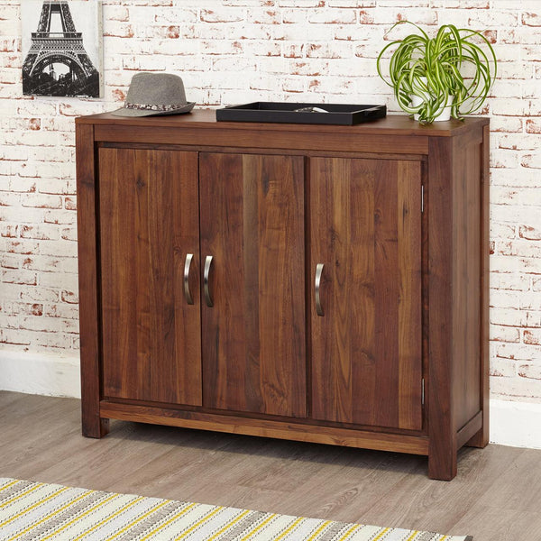 Marwar Sheesham Wood Walnut Large Shoe Cupboard #1 - Duraster 