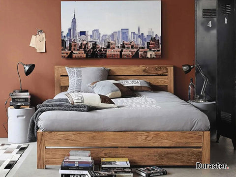 Dessart Modern Sheesham Wood Bed #1 - Duraster 