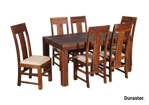 Amber Colonial Sheesham Wood Dining Set # 2 - Duraster 