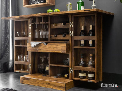 Eternal Modern Sheesham wood Wine Cabinet # 1 - Duraster 