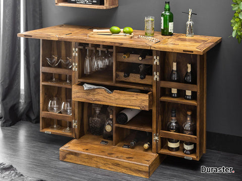 Eternal Modern Sheesham wood Wine Cabinet # 1 - Duraster 