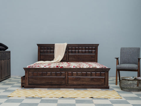 Gangaur Solid Wood Storage Bed #4
