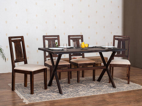 Gangaur Solid Sheesham wood Dining Set #6 - Duraster 
