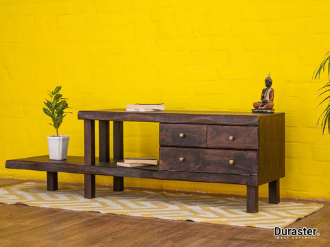 Tuscany Stylish Acacia wood Handmade Live Edge T.V. Unit #2 - Duraster 
