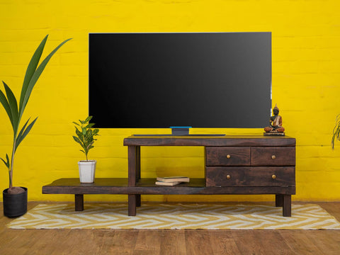 Tuscany Stylish Acacia wood Handmade Live Edge T.V. Unit #2 - Duraster 