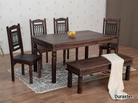 Gangaur Solid Sheesham wood Dining Table # 5 - Duraster 