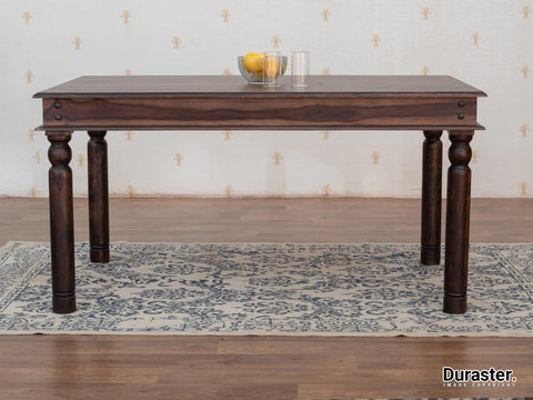 Gangaur Traditional Sheesham Dining Set with Chairs and Bench  #4 - Duraster 