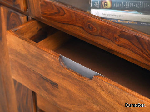 Raygoor Modern Sheesham Wood Display Cabinet #1 - Duraster 
