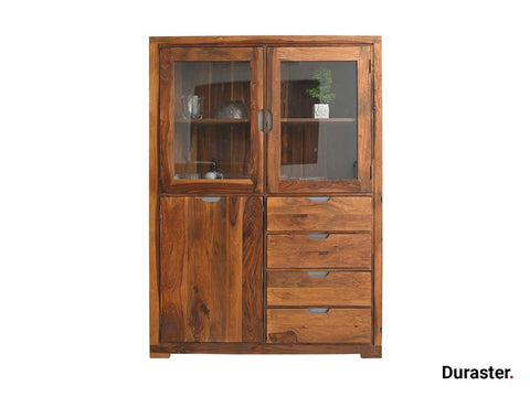Raygoor Modern Sheesham Wood Display Cabinet #1 - Duraster 