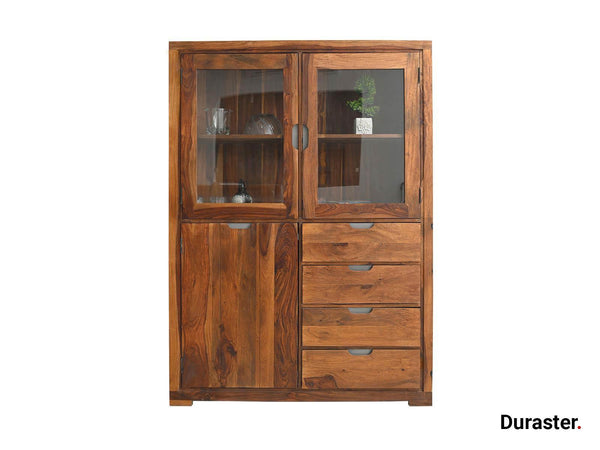 Raygoor Modern Sheesham Wood Display Cabinet #1 - Duraster 