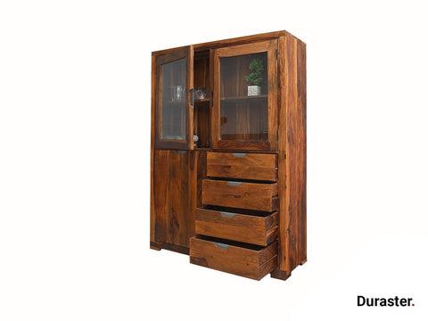 Raygoor Modern Sheesham Wood Display Cabinet #1 - Duraster 