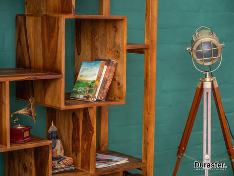 Hawkin Modern Sheesham wood Bookshelf #1 - Duraster 