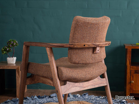Hawkin Solid Sheesham wood Arm Chair #2 - Duraster 