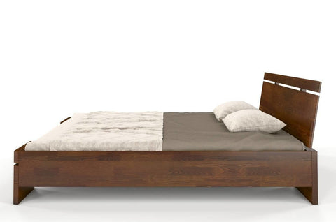 Preyas Mango wood Teak Finish Wooden Bed #16 - Duraster 