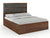 Preyas Mango wood Teak Finish Upholstred Storage Wooden Bed #22 - Duraster 