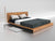 Preyas Mango wood Teak Finish Wooden Bed #12 - Duraster 