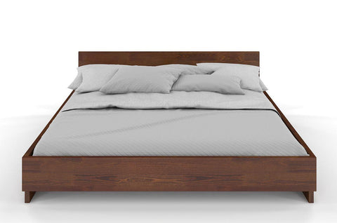 Preyas Mango wood Teak Finish Wooden Bed #4 - Duraster 