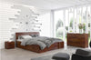 Preyas Mango wood Teak Finish Storage Wooden Bed #7 - Duraster 