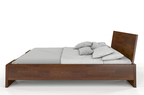 Preyas Mango wood Teak Finish Wooden Bed #6 - Duraster 