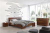 Preyas Mango wood Teak Finish Wooden Bed #6 - Duraster 