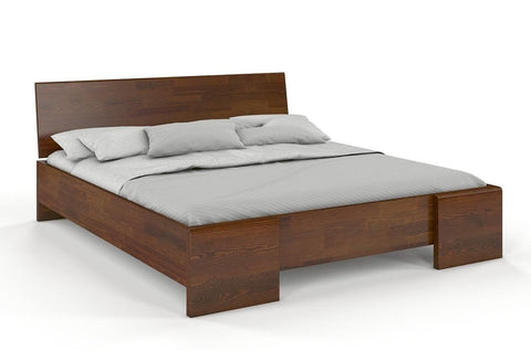 Preyas Mango wood Teak Finish Wooden Bed #6 - Duraster 