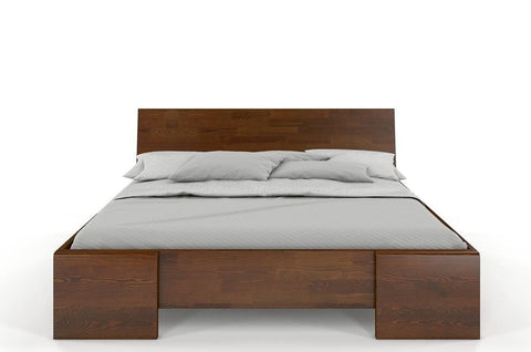 Preyas Mango wood Teak Finish Wooden Bed #6 - Duraster 