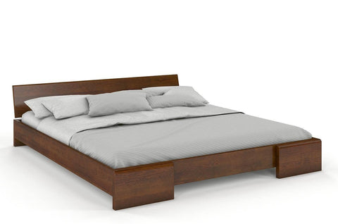 Preyas Mango wood Teak Finish Wooden Bed #5 - Duraster 