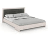 Preyas Mango wood Teak Finish Upholstred Storage Wooden Bed #20 - Duraster 