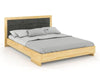 Preyas Mango wood Teak Finish Upholstred Storage Wooden Bed #20 - Duraster 