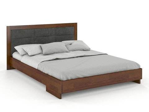 Preyas Mango wood Teak Finish Upholstred Storage Wooden Bed #20 - Duraster 