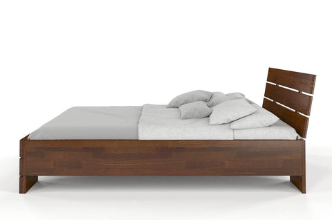 Preyas Mango wood Teak Finish Wooden Bed #8 - Duraster 