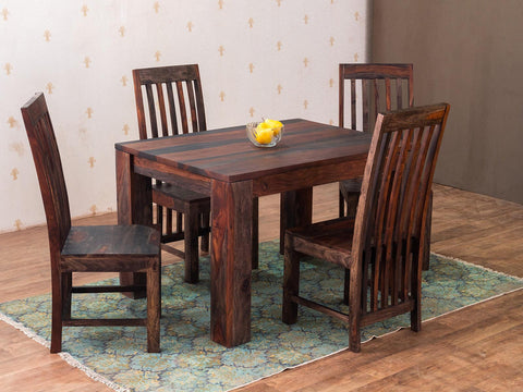 Marvel Modern Sheesham wood Dining Set #4 - Duraster 