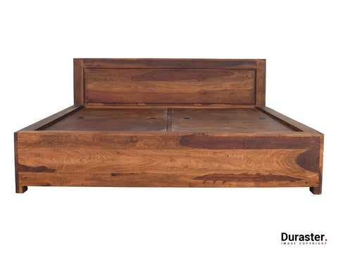 Metro Modern Sheesham wood Storage Bed #1 - Duraster 