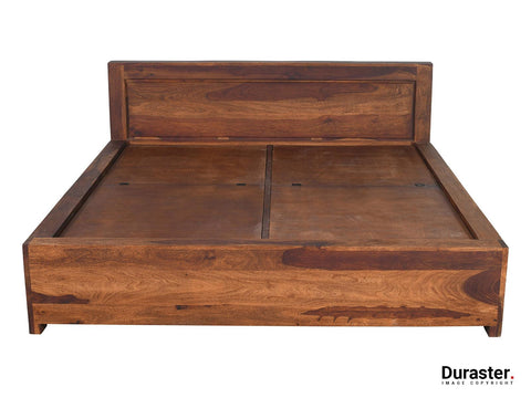 Metro Modern Sheesham wood Storage Bed #1 - Duraster 