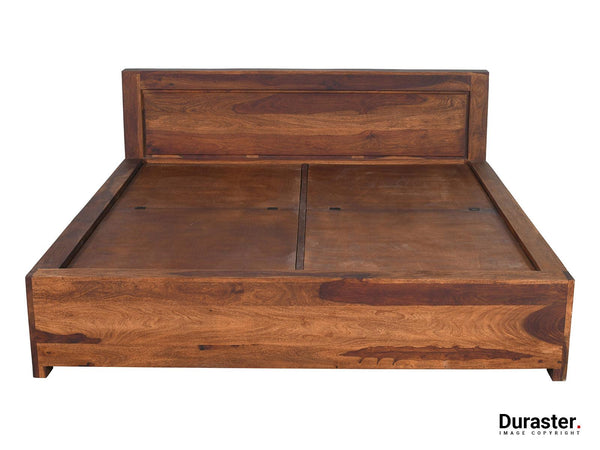 Metro Modern Sheesham wood Storage Bed #1 - Duraster 
