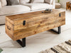 Verge Solid Mango wood Storage Coffee table with Iron Frame #2 - Duraster 