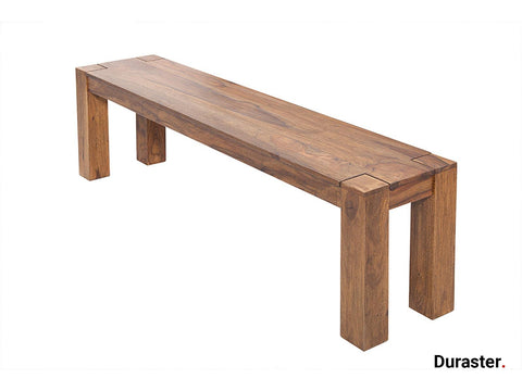 Torpedo Modern Sheesham Wood Bench#1 - Duraster 