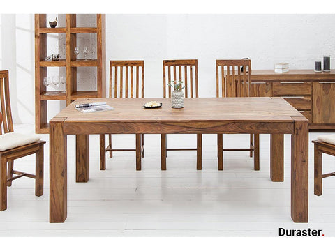 Torpedo Modern Sheesham Wood Dining Table Set#1 - Duraster 