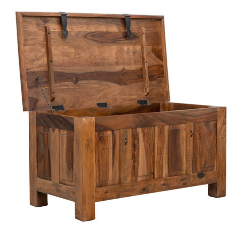 Mehran Contemporary Sheesham Wood Trunk Storage #1 - Duraster 