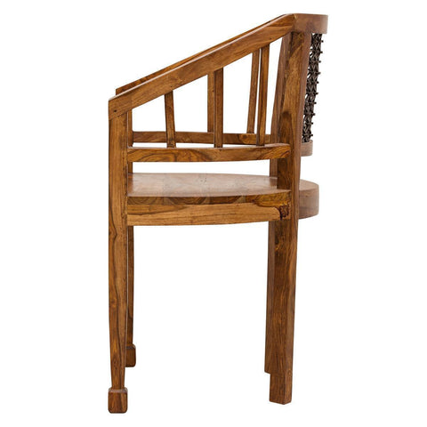 Mehran Contemporary Sheesham Wood Arm Chair #1 - Duraster 