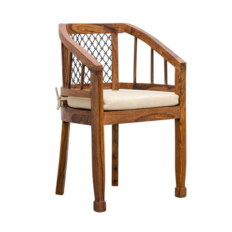 Mehran Contemporary Sheesham Wood Arm Chair #1 - Duraster 