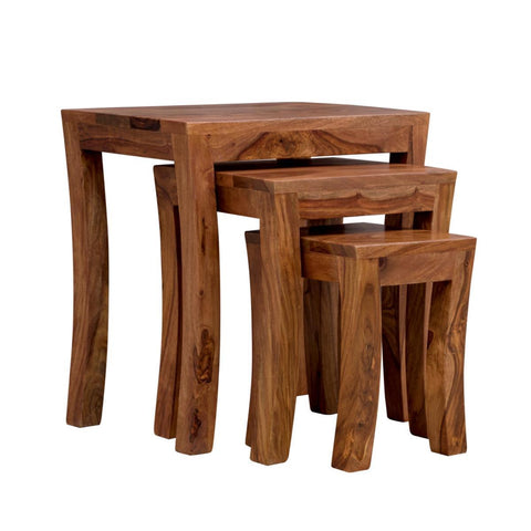 Mehran Contemporary Sheesham Wood Nest of Tables #1 - Duraster 