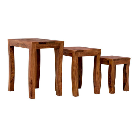Mehran Contemporary Sheesham Wood Nest of Tables #1 - Duraster 