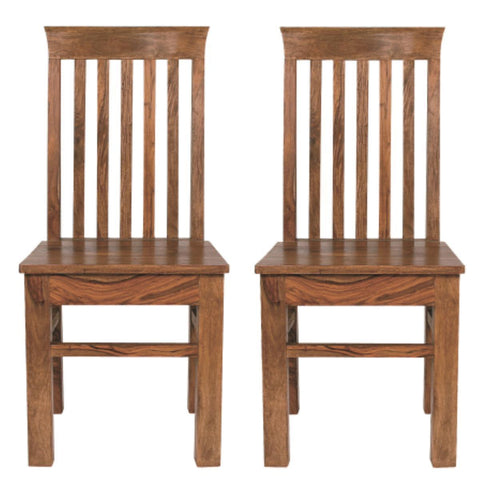 Mehran Contemporary Sheesham Wood Dining Pair of Two Chair #2 - Duraster 